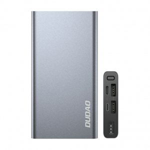 Dudao K5Pro Power Bank 10000mAh 2x USB, strieborný