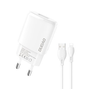 Dudao A1SEU sieťová nabíjačka USB 7.5W + kábel Lightning, biely (A1sEUL)