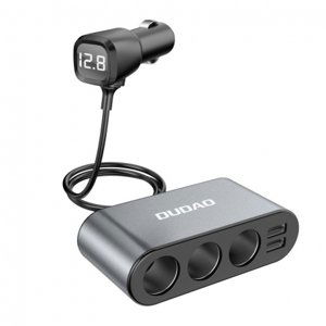 Dudao R1Pro autonabíjačka 2x USB / 3x Splitter, čierna (R1Pro black)