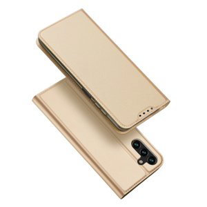 Dux Ducis Skin Pro knižkové kožené puzdro na Samsung Galaxy A14 5G, zlaté