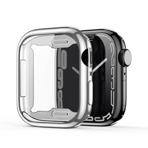 Dux Ducis Samo puzdro so sklom na Apple Watch 4/5/6/SE 44mm, strieborné