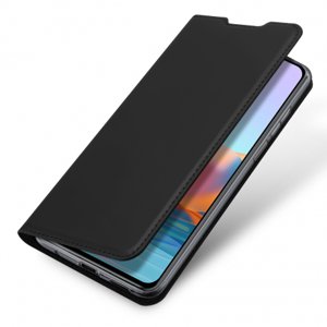 DUX DUCIS Skin Pro knižkové kožené puzdro na Xiaomi Redmi Note 10 Pro, čierne