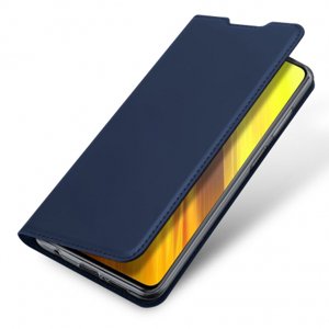 DUX DUCIS Skin Pro knižkové kožené puzdro na Xiaomi Poco X3 NFC / X3 Pro, modré