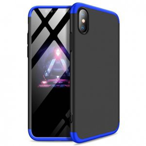 GKK 360 Full Body plastové púzdro na iPhone XS Max, čierne/modré