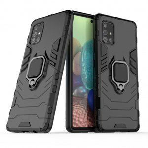 MG Ring Armor plastový kryt na Samsung Galaxy A71 5G, čierny