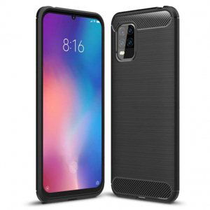 MG Carbon Case Flexible silikónový kryt na Xiaomi Mi 10 Lite, čierny