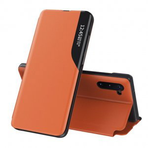 MG Eco Leather View knižkové puzdro na Samsung Galaxy Note 10, oranžové