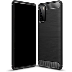 MG Carbon Case Flexible silikónový kryt na Samsung Galaxy S20 FE 5G, čierny