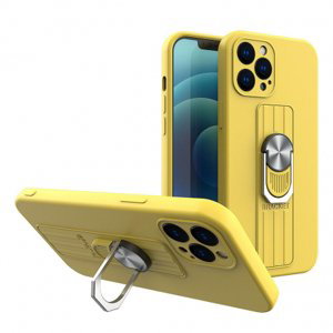 MG Ring silikónový kryt na iPhone 13 Pro, žltý