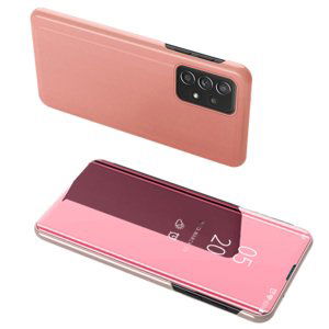 MG Clear View knižkové puzdro na Samsung Galaxy A33 5G, ružové