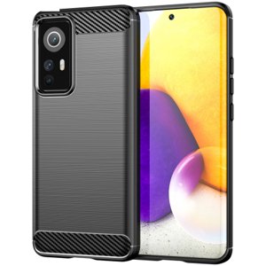 MG Carbon Case Flexible silikónový kryt na Xiaomi 12 / 12X, čierny