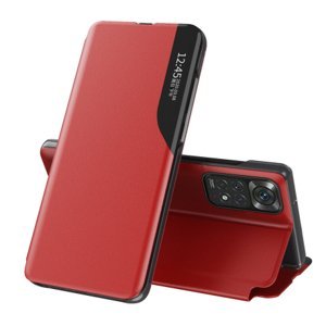 MG Eco Leather View knižkové puzdro na Xiaomi Redmi Note 11 Pro / 11 Pro 5G, červené