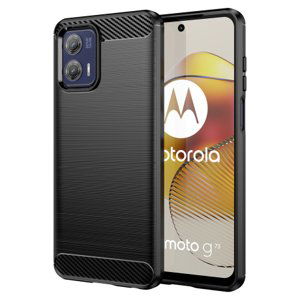 MG Carbon kryt na Motorola Moto G73 5G, čierny