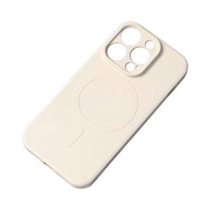 MG Silicone MagSafe kryt na iPhone 15 Plus, béžový