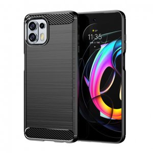 MG Carbon Case Flexible silikónový kryt na Motorola Moto Edge 20 Lite, čierny