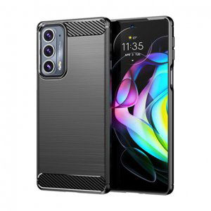 MG Carbon Case Flexible silikónový kryt na Motorola Moto Edge 20, čierny