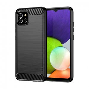 MG Carbon Case Flexible silikónový kryt na Samsung A03S EU (166.5), čierny