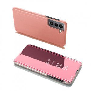 MG Clear View knižkové puzdro na Samsung Galaxy S22, ružové