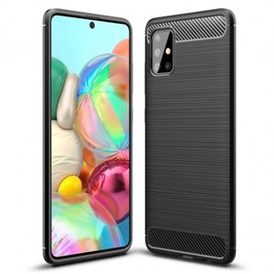 MG Carbon Case Flexible TPU púzdro na Samsung Galaxy A51, čierne