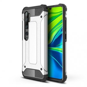 MG Hybrid Armor plastový kryt na Xiaomi Mi Note 10 / Mi Note 10 Pro, strieborný