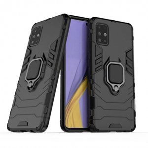 MG Ring Armor plastový kryt na Samsung Galaxy A71, čierny