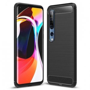 MG Carbon Case Flexible silikónový kryt na Xiaomi Mi 10 Pro / Xiaomi Mi 10, čierny