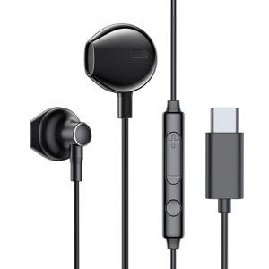 Joyroom JR-EC03 slúchadlá do uší USB-C, čierne (JR-EC03 Black)