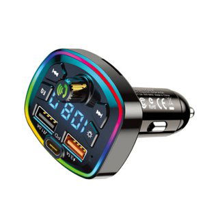 KAKU KSC-851 FM Bluetooth Transmitter autonabíjačka USB / USB-C 18W, čierna