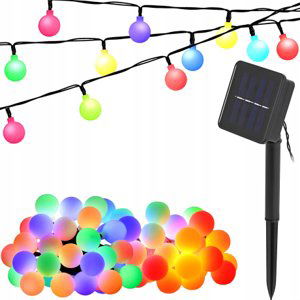 MG Garland RGB solárna reťaz 50 LED 6.7m