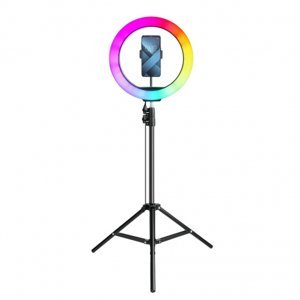 MG Selfie Ring Fill kruhové RGB LED svetlo 12'' + statív, čierne (P8570)