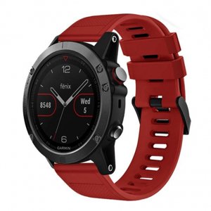 BStrap Silicone Acton remienok na Garmin Fenix 5, dark red (SGA001C04)