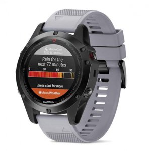 BStrap Silicone Acton remienok na Garmin Fenix 5, gray (SGA001C05)