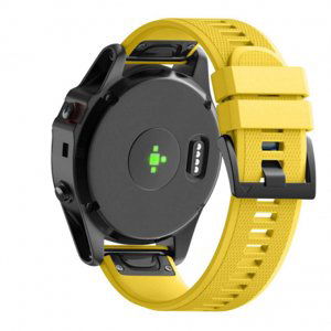 BStrap Silicone Acton remienok na Garmin Fenix 5, yellow amber (SGA001C10)