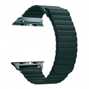 Apple Watch Leather Loop 42/44/45mm remienok, Dark Green (SAP010C08)