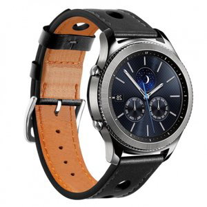 BStrap Leather Italy remienok na Samsung Galaxy Watch 3 45mm, black (SSG009C0101)