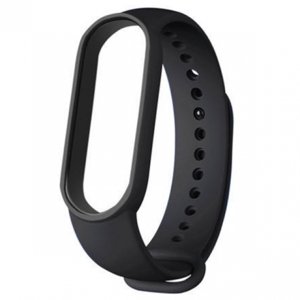 BStrap Silicone remienok na Xiaomi Mi Band 5/6/7, black (SXI011C01)