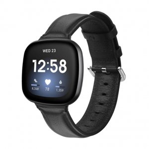 BStrap Leather Lux remienok na Fitbit Versa 3, black (SFI012C01)