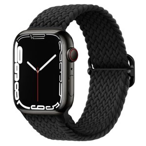 BStrap Elastic Nylon remienok na Apple Watch 38/40/41mm, black (SAP013C02)