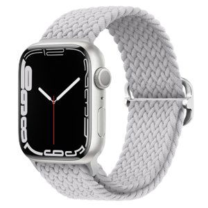 BStrap Elastic Nylon remienok na Apple Watch 38/40/41mm, pearl white (SAP013C13)