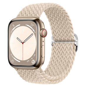 BStrap Elastic Nylon remienok na Apple Watch 38/40/41mm, beige (SAP013C23)