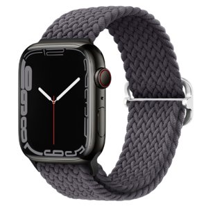 BStrap Elastic Nylon remienok na Apple Watch 42/44/45mm, space gray (SAP013C40)