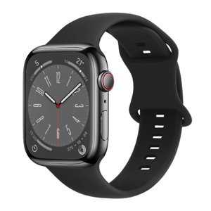 BStrap Smooth Silicone remienok na Apple Watch 38/40/41mm, black (SAP014C01)