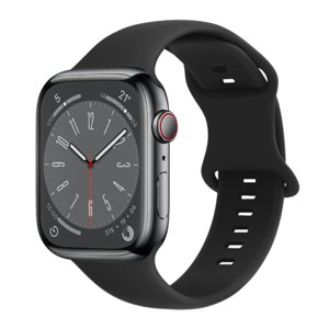 BStrap Smooth Silicone remienok na Apple Watch 42/44/45mm, black (SAP014C11)