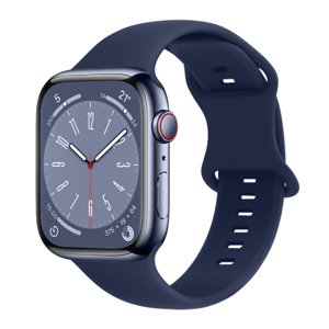 BStrap Smooth Silicone remienok na Apple Watch 42/44/45mm, navy blue (SAP014C16)