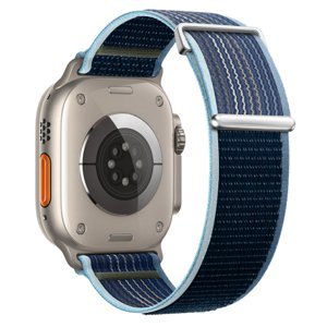 BStrap Velcro Nylon remienok na Apple Watch 42/44/45mm, storm blue (SAP016C21)
