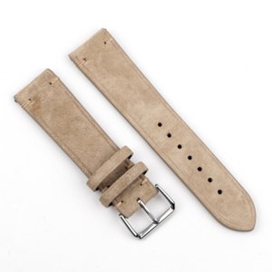 BStrap Suede Leather remienok na Samsung Galaxy Watch Active 2 40/44mm, beige (SSG020C03)