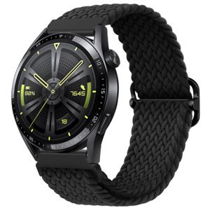 BStrap Elastic Nylon remienok na Huawei Watch GT2 42mm, black (SSG024C0107)