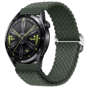 BStrap Elastic Nylon remienok na Huawei Watch GT2 42mm, olive green (SSG024C0407)