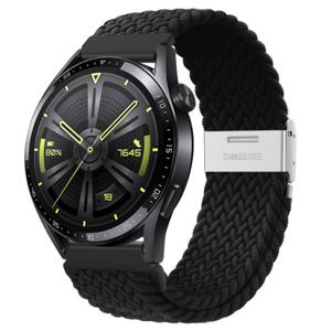 BStrap Elastic Nylon 2 remienok na Huawei Watch 3 / 3 Pro, black (SSG027C0110)