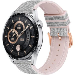 BStrap Glitter remienok na Huawei Watch GT2 42mm, silver (SSG032C0107)